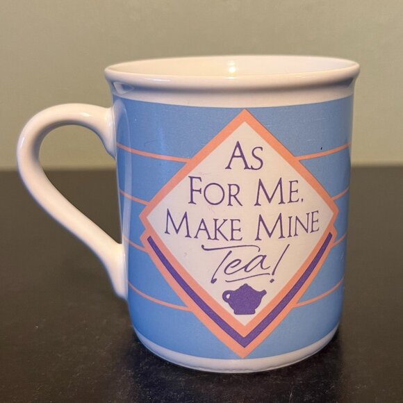 HALLMARK Mug Mates “As For Me, Make Mine Tea!” Ceramic Cup Mug ~ Made in Japan - Picture 1 of 8